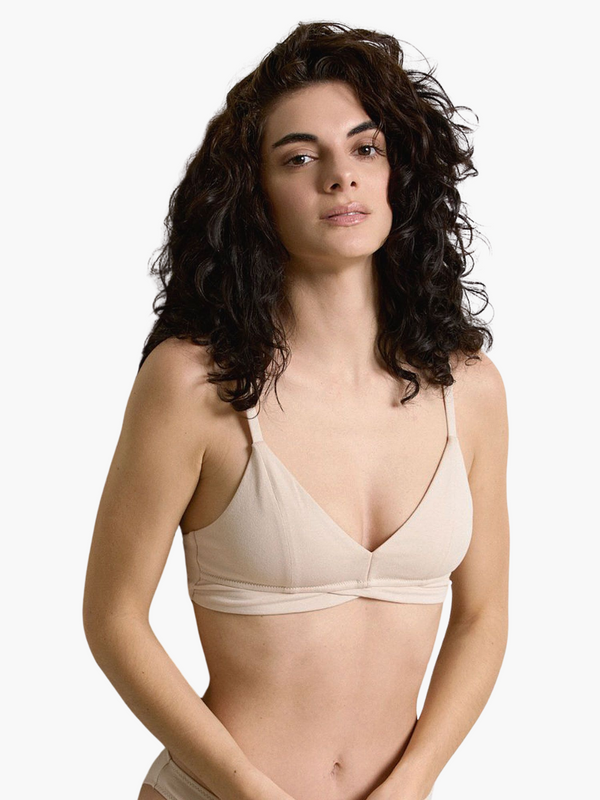 Soutien de algodão orgânico e suporte natural